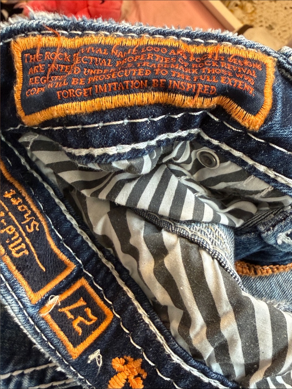 Rock Revival Distressed Blue Wash Womens Denim Shorts - Picture 9 of 13